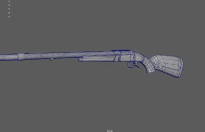 单管猎枪,散弹枪,老式步枪道具3d maya模型