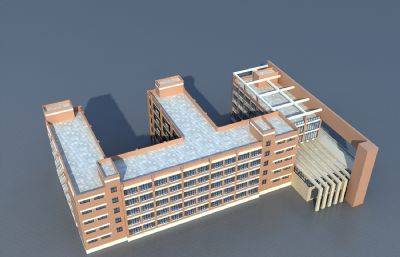 学校教学楼设计方案3D模型