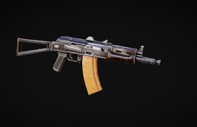 AKS-74U突击步枪道具电子档3D maya模型