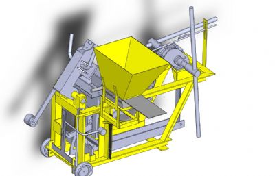 水泥砖生产机3D数模