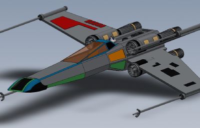 X-wing starfighter X翼星际战斗机3D数模