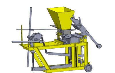 水泥砖生产机3D数模