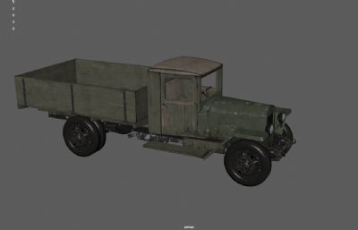 军用卡车,解放车,篷车3D maya模型