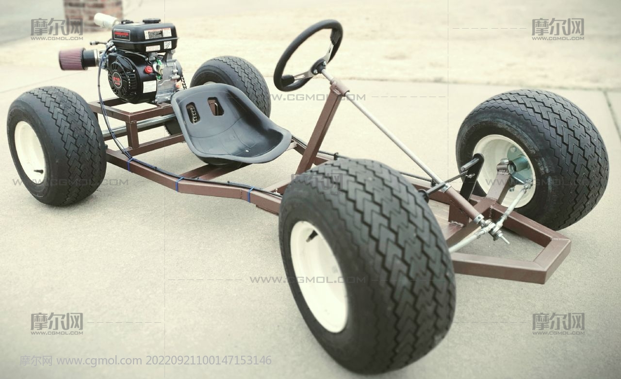 简易Go-Kart卡丁车3D模型图纸 Solidworks设计 – KerYi.net