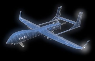 飞鸿95无人机(中)3D模型道具,OBJ文件