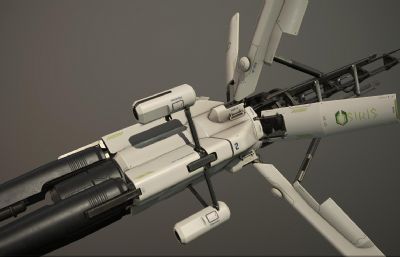 近轨道加农炮科幻武器3D模型
