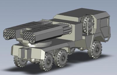 LARS2拉尔斯110毫米火箭炮3D模型图纸