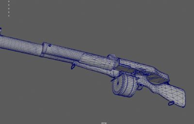 霍特自动步枪,冲锋枪3Dmaya模型