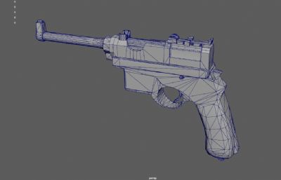 C96驳壳枪,盒子炮,毛瑟手枪3d maya模型