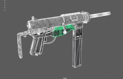 抗美援朝50式冲锋枪道具3D maya模型