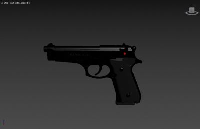 贝雷塔92手枪道具外观3D模型