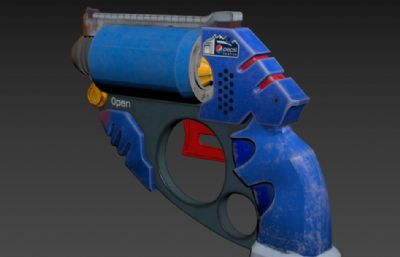 百事可乐玩具枪,水枪3D模型