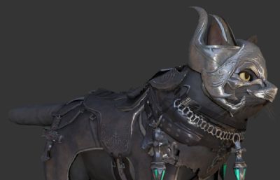 刺客猫,骑士猫3D模型,blend,max,fbx多种格式