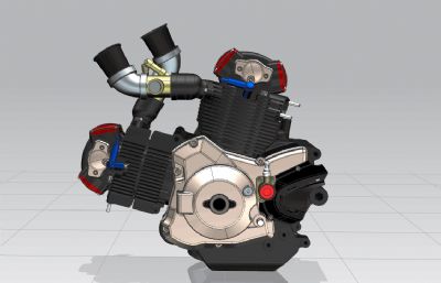 杜卡迪1100DS发动机stp模型
