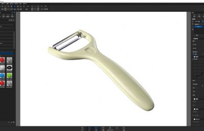 削皮刀刨刀3D模型