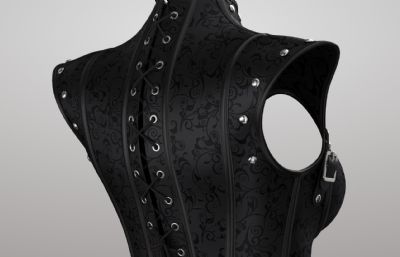 皮革紧身胸衣3D模型,MAX,FBX,OBJ格式