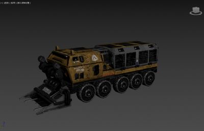 铲雪车,矿场收割机,科幻运输车3D模型