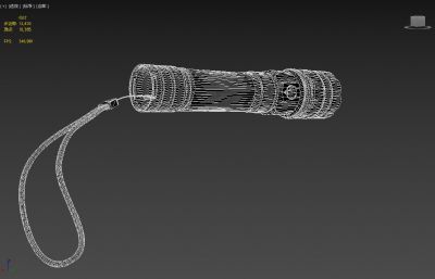 手电筒,强光手电筒3D模型