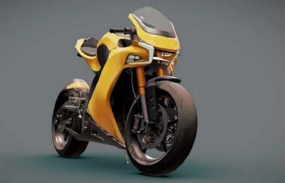 摩托车,机车3D模型