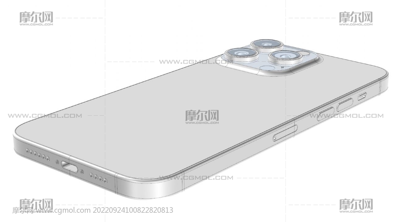 iPhone 14 pro max手机stp格式3D模型