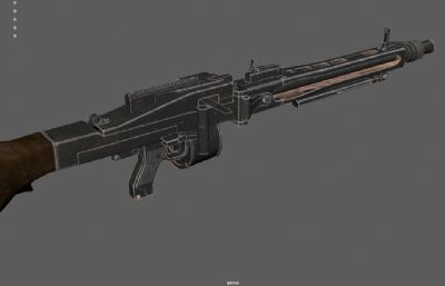 mg3轻型机枪,机关枪3D MAYA模型