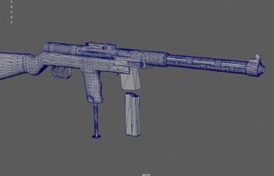 M1A1冲锋枪,歪把子机枪3dmaya模型