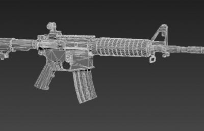 M416/HK416模型塌陷文件,FBX格式