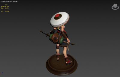 武士女孩,浪人3D模型