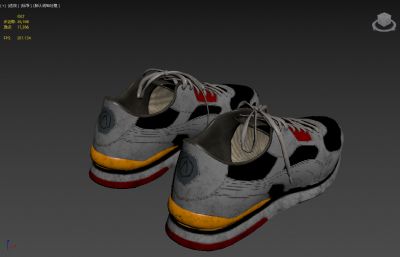 PUMA R78 FUTR男女同款休闲鞋,运动鞋3D模型,已塌陷