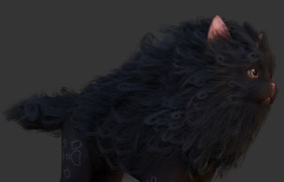 黑猫王,白猫王3D模型,max,blend,fbx等格式