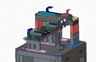 自动化玻璃厚度,平面度检测机3D图纸