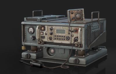 旧收音机,旧电台3D模型
