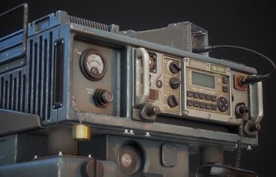 旧收音机,旧电台3D模型
