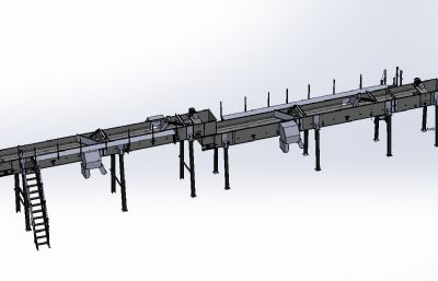 多层筛选输送机3D数模