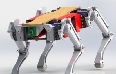 AI机器狗,视觉四足机械狗3D数模