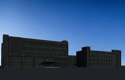 厂区办公办公楼 ,服务中心3D模型