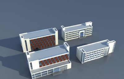 厂区办公办公楼 ,服务中心3D模型