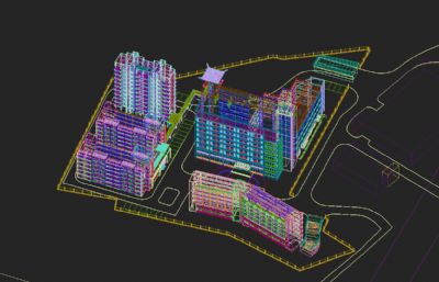 养老院,老年公寓,宿舍楼,住院部3D模型