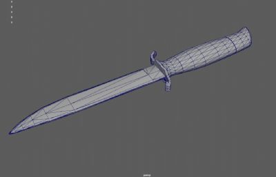 防身匕首,短剑,刺刀游戏道具3dmaya模型,已塌陷