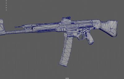 STG44突击步枪,自动步枪游戏道具3dmaya模型