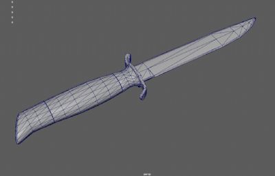 防身匕首,短剑,刺刀游戏道具3dmaya模型,已塌陷