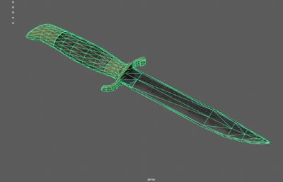 防身匕首,短剑,刺刀游戏道具3dmaya模型,已塌陷