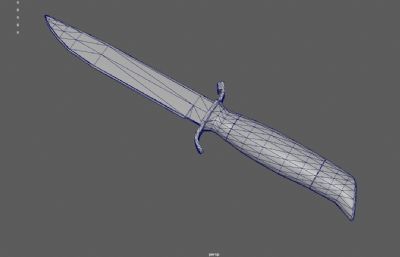 防身匕首,短剑,刺刀游戏道具3dmaya模型,已塌陷