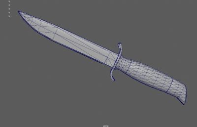 防身匕首,短剑,刺刀游戏道具3dmaya模型,已塌陷