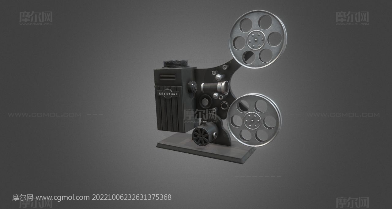 复古投影仪,电影放映机,电影胶片机,胶片放映机3dmaya模型