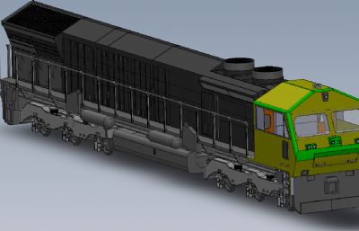 货运机车,火车头3D数模