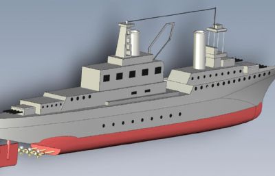 印第安纳波利斯号巡洋舰3D模型