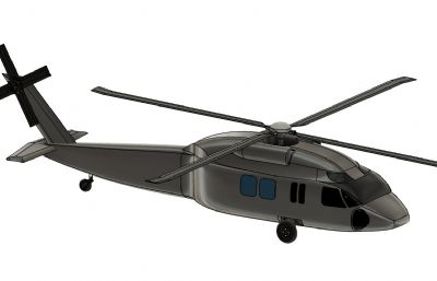 UH-60通用直升机3D模型