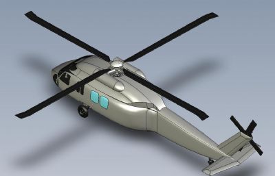 UH-60通用直升机3D模型