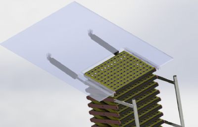 阁楼用剪式可折叠梯子3D数模